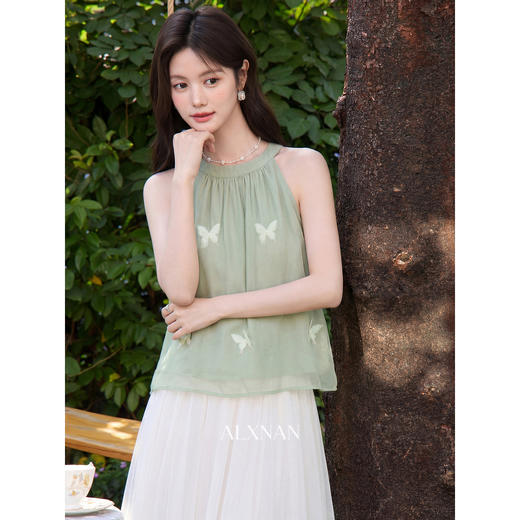 鹿向南【0402/20:00新品前1小时7折限量100件】绿色背心 商品图3