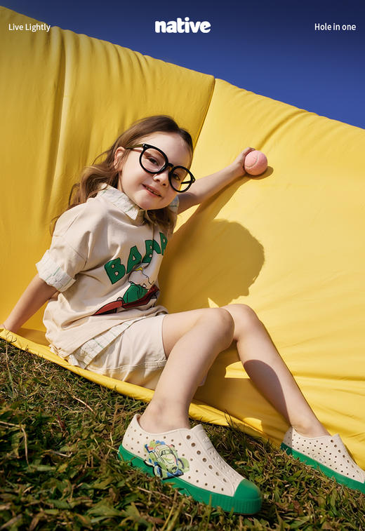 【2026native】儿童洞洞鞋jefferson孩童印花沙滩凉鞋透气鞋 商品图9