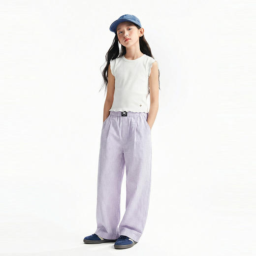 男女童梭织单裤夏季新款安奈儿童装EM626718 商品图3