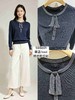 588601条纹精纺羊毛长袖针织衫 商品缩略图0