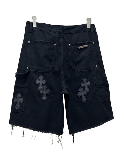 男款毛边破损休闲短裤he009 商品图1