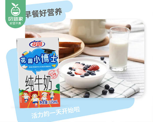 花园1983小博士纯牛奶/1箱（125ml*20盒）生产日期 3月15日左右 商品图3