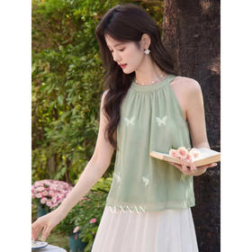 鹿向南【0402/20:00新品前1小时7折限量100件】绿色背心