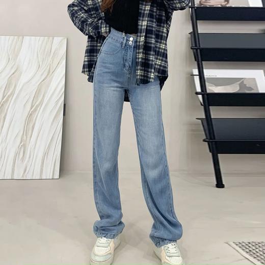 【99特惠】莱赛尔天丝牛仔裤 | 今年非常流行的窄版高腰阔腿裤，顺滑垂顺，显高显瘦【白色预售7-10天】 商品图6