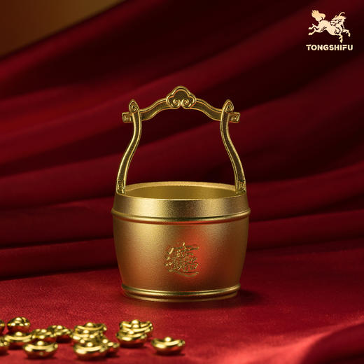 铜师傅《一桶金》书房装饰水桶铜摆件 招财进宝日进斗金乔迁礼物 商品图3