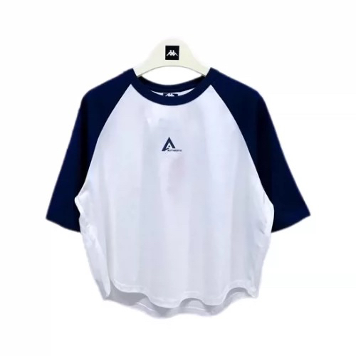 XY｜Kappa卡帕T恤女背靠背撞色休闲短袖运动衫新款半袖衫K0F42TD84-012