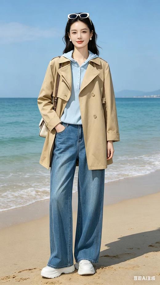 581002秋款一手长经典风衣 商品图3