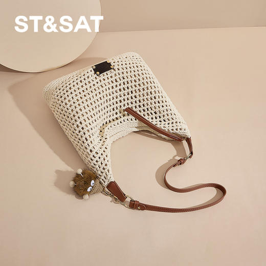 星期六度假风夏日草编休闲沙滩包SSD521A03M 商品图1