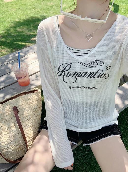 <曾小咸推荐>4.13现货秒杀 ！微信超特价！韩系薄款防晒罩衫+条纹吊带两件套 日常129.99 立减70 秒杀59.99！！抽绳牛仔短裤秒杀79.99！！ 商品图8