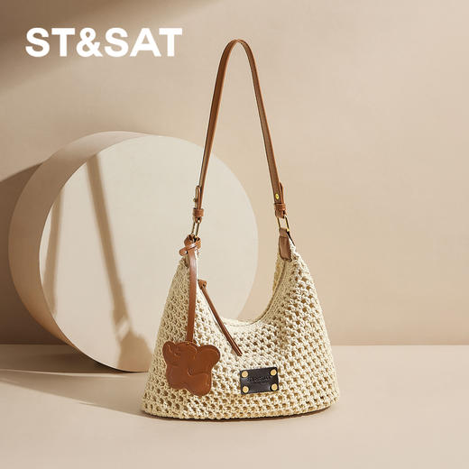 星期六度假风夏日草编休闲沙滩包SSD521A03M 商品图2