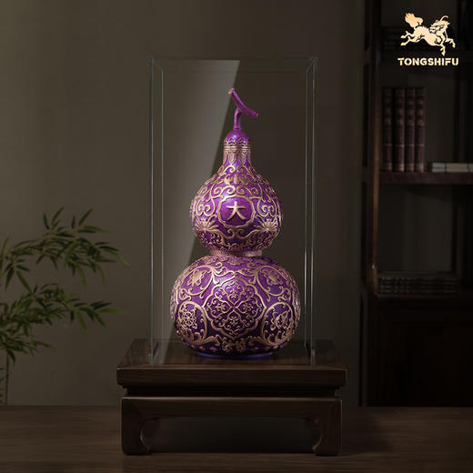 铜师傅《紫气临门》紫气东来招财葫芦紫铜摆件中式办公室装饰礼品 商品图1