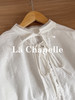专柜实拍【温柔老钱感！】拉夏贝尔/La Chapelle法式镂空花边暗扣系带设计全棉长袖衬衫韩系小众上衣女 商品缩略图11