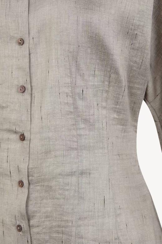 Cortana 26SS 银灰纱结肌理丝麻THERESA收腰衬衫 商品图6