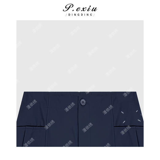 04-3潘依绣丁丁宠粉100%棉立体剪裁百搭松紧腰阔腿休闲裤Q16544 商品图2