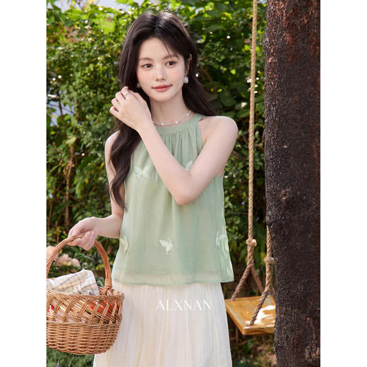 鹿向南【0402/20:00新品前1小时7折限量100件】绿色背心 商品图1