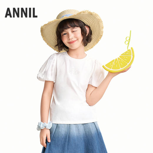 【实体店同款】女童短袖上衣夏季新款安奈儿童装AG621239 商品图0