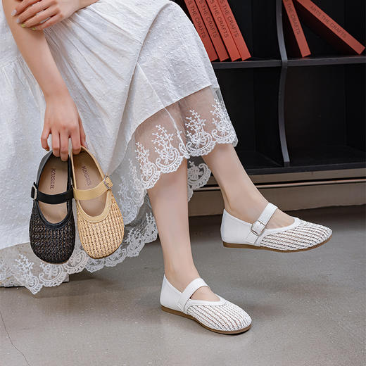 凯撒KAISER 软云编织凉鞋&凉拖 | 达人博主同款 两款可选 镂空编织鞋面 舒适透气 今夏爆火穿搭单品（凉拖建议拍大一码）（爆单预售3-7天发） 商品图1