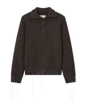 女款半拉链针织毛衣ZO016