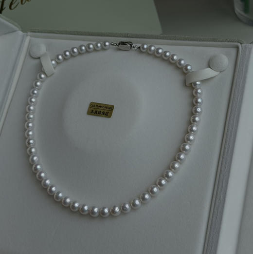 6.5-7.5mm ji光小澳白视觉感 淡水珍珠 白亮唯美 小微瑕完全不影响佩戴 限量小团8条售完即止 商品图8