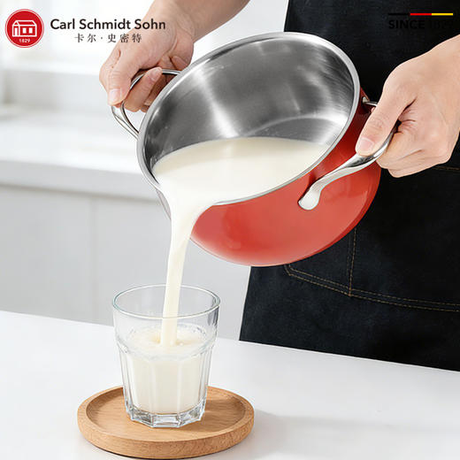 卡尔史密特CS不锈钢双耳汤锅蒸笼套装|五层加厚一体成型导热快，无涂层耐造又安心 商品图3