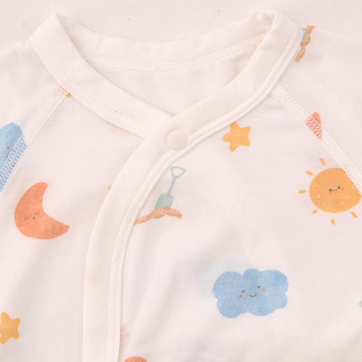 棉果果夏季新品男童女童新生儿防蚊5A抗菌莫代尔短袖半背衣M201110426216 商品图1