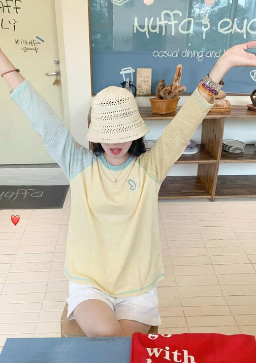 <曾小咸推荐>4.13现货秒杀 ！微信超特价！韩系撞色条纹长袖t恤 日常139.99 立减70 秒杀69.99！！ 商品图10