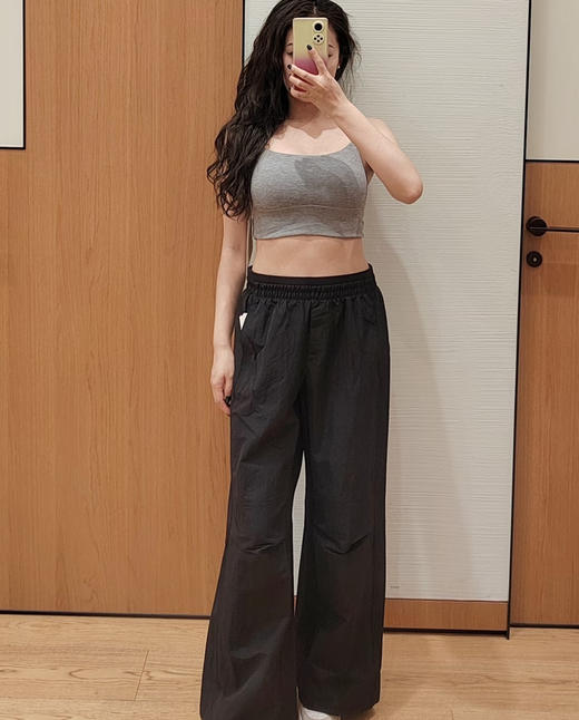 411-2 大爆款 lu褶皱宽松工装裤 显瘦藏肉阔腿裤 商品图9