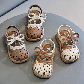 【透气舒服！不硌脚】女宝宝凉鞋夏女童塑料防尿软底防滑中小童学步婴儿凉鞋。xb