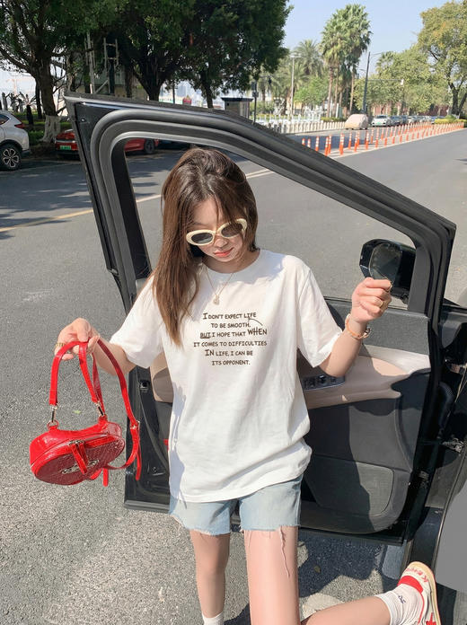 <曾小咸推荐>4.12现货秒杀 ！微信超特价！字母印花短袖T恤 日常119.99 立减60 秒杀59.99！！ 商品图6