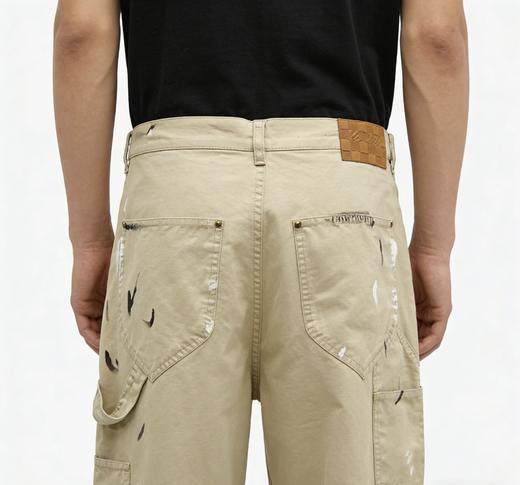 男款手工泼墨刺绣工装裤长裤zh 商品图3