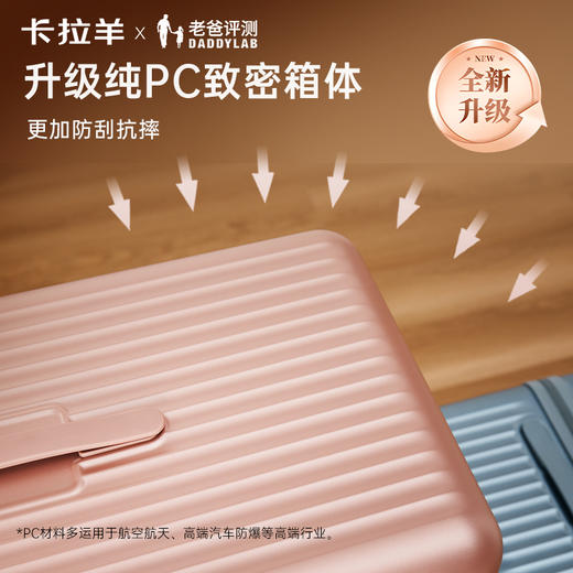 【老爸评测联名款】卡拉羊魔方体云朵箱纯PC防刮抗摔行李箱CX8127 商品图2