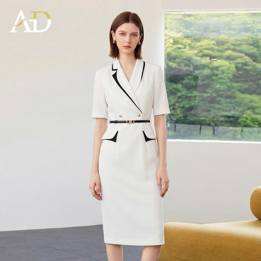 AD正式场合西装连衣裙女夏2026年新款高端大气上档次高知得体裙子 商品图0