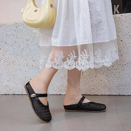 凯撒KAISER 软云编织凉鞋&凉拖 | 达人博主同款 两款可选 镂空编织鞋面 舒适透气 今夏爆火穿搭单品（凉拖建议拍大一码）（爆单预售3-7天发） 商品图2