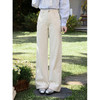 鹿向南「柔纱阔意」白杏色阔腿牛仔裤女夏季小个子高腰宽松裤子 商品缩略图1