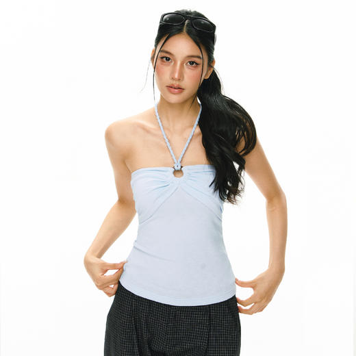 Ariseism 美式复古设计感挂脖吊带女夏季新款外穿上衣 商品图2