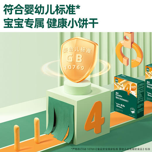 【内享汇】英氏多乐能婴幼儿奶香棒棒饼干   4阶  60g/盒牛奶味 商品图1