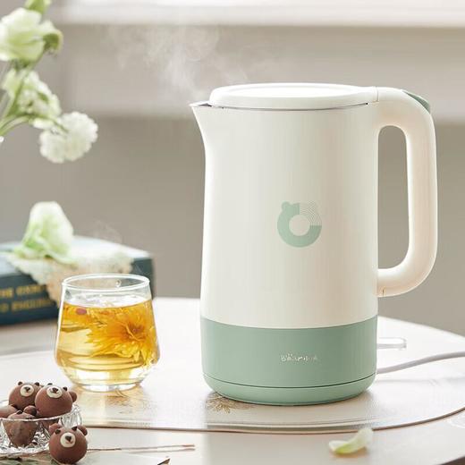 【自营】小熊(Bear) 烧水壶 电水壶热水壶电热水壶烧304不锈钢 双层防烫开水壶1.7L ZDH-R17H3无缝内胆快速沸腾自动断电壶盖聚水环 商品图0