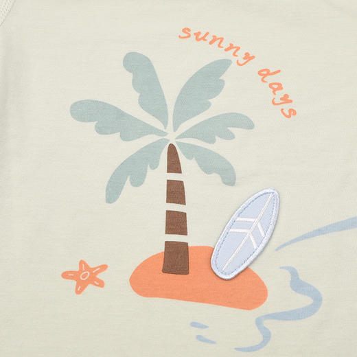 棉果果夏季新品男童卡通纯棉凉感防蚊5A抗菌套头套装M211302226212 商品图1