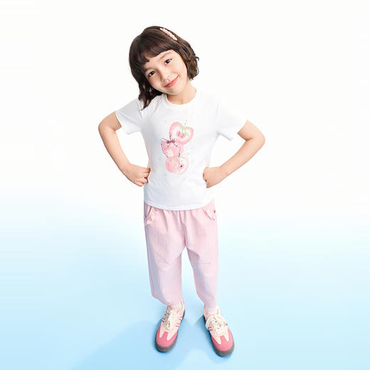 【实体店同款】女童全腰梭织七分裤夏季新款安奈儿童装AG626248 商品图5