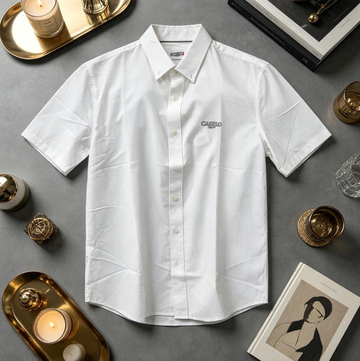 XY/CARTELO男式清爽百搭休闲短袖衬衫C9RS52270371 商品图1