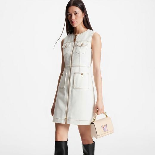 女款拉链无袖牛仔连衣裙ba 商品图3