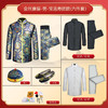 男士寿衣金丝唐装蓝色寿团薄款6件套寿衣寿服套装 商品缩略图2
