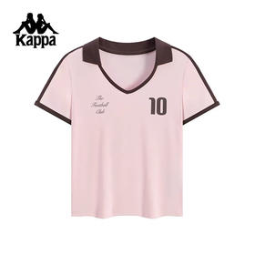 XY｜Kappa卡帕背靠背短袖t恤女夏季翻领polo衫运动休闲上衣k0f62pd02-5026