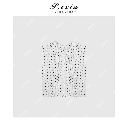 04-3潘依绣丁丁宠粉PanYiXiu/潘依绣【云朵泡泡】苎麻甜美感韩系小飞袖减龄衬衫W-62081 商品图1