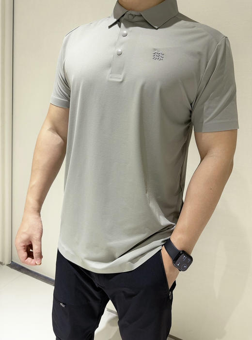 410-1 两棵树 压胶工艺 速干排湿抗菌 男士翻领短袖 跑量特价 商品图2