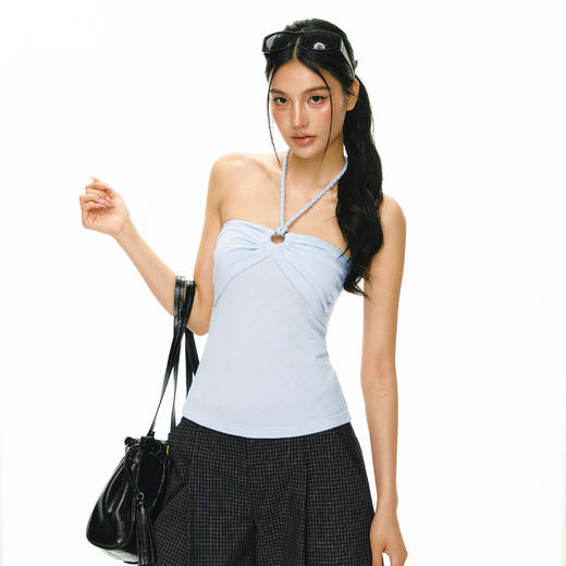 Ariseism 美式复古设计感挂脖吊带女夏季新款外穿上衣 商品图1