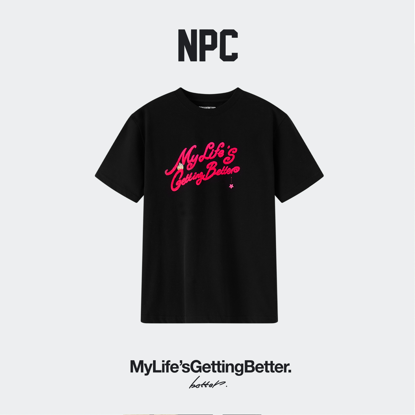 NPC潮牌美式街潮刺绣字母短袖T恤100%棉舒适夏季上新NP62TE13