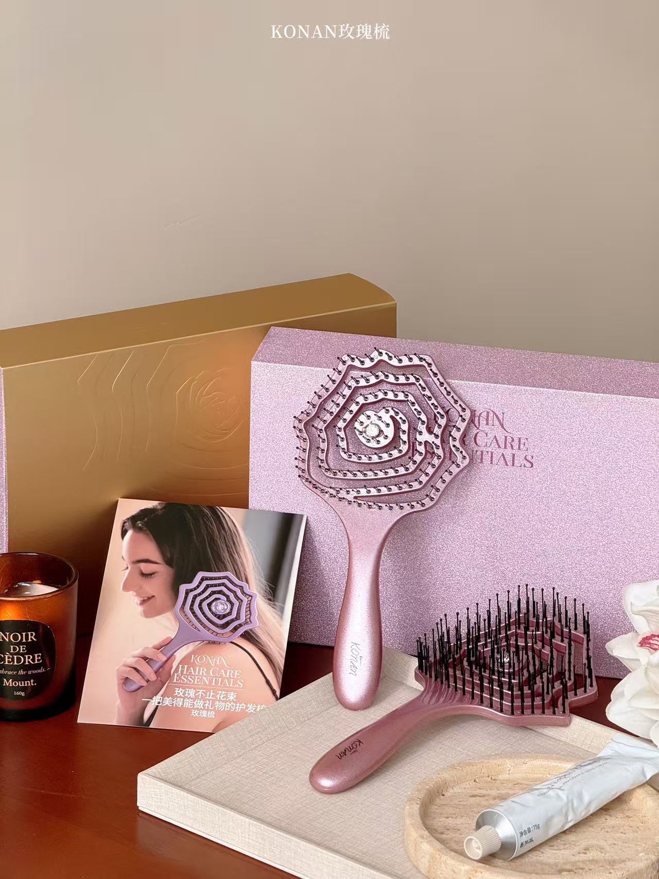 纯元！Z品KONAN玫瑰梳!