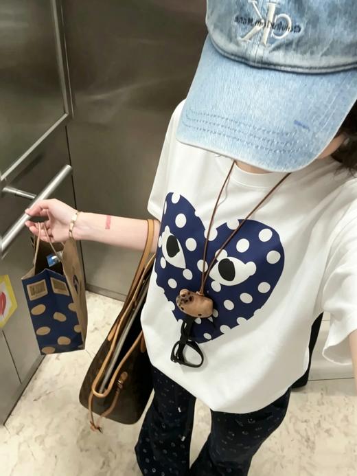 <曾小咸推荐>4.11新品上新 260G纯棉川久波点爱心短袖  日常109！！ 活动价79！！【预售款，预计3-15天发货】 商品图4