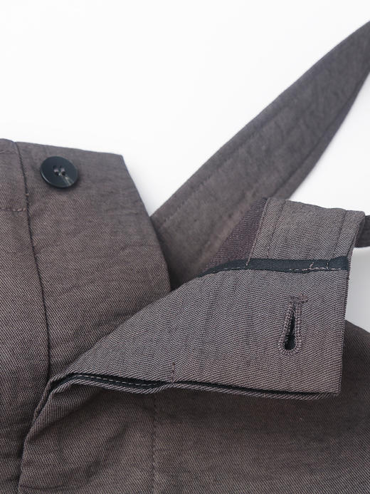 松弛感拉满！深棕色收腰系带阔腿背带裤 夏季宽松显瘦垂感休闲连体裤 商品图2